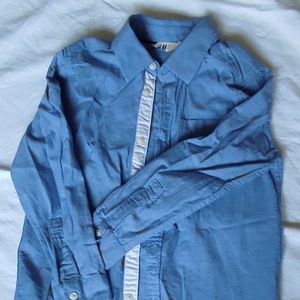 H&M boys blue button shirt